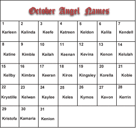 October Calender